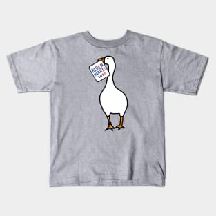 White Goose with Stolen Biden Harris Sign Kids T-Shirt